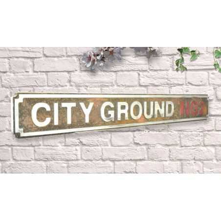 Metal Football Road Signs Christmas Gifts Smithers of Stamford £38.00 