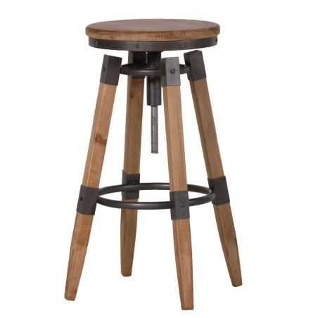 Wood Bar Stool With Adjustable Height Bar Stools Smithers of Stamford £182.00 