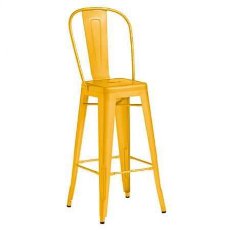 Industrial Coloured Metal Bar Stool With Backs Industrial Furniture Smithers of Stamford £237.00 