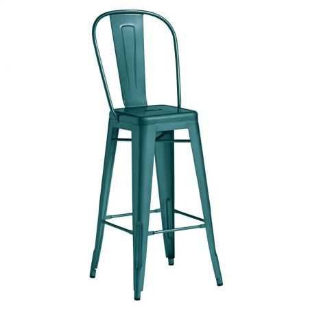 Industrial Coloured Metal Bar Stool With Backs Industrial Furniture Smithers of Stamford £237.00 