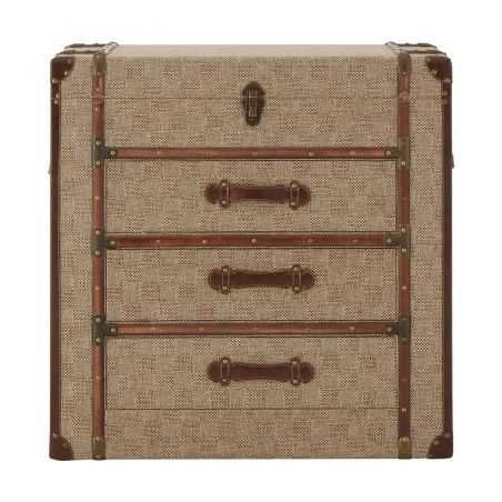 Steamer Brown Trunk Chest Of Drawers Designer Furniture Smithers of Stamford £420.00 