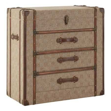 Steamer Brown Trunk Chest Of Drawers Designer Furniture Smithers of Stamford £420.00 