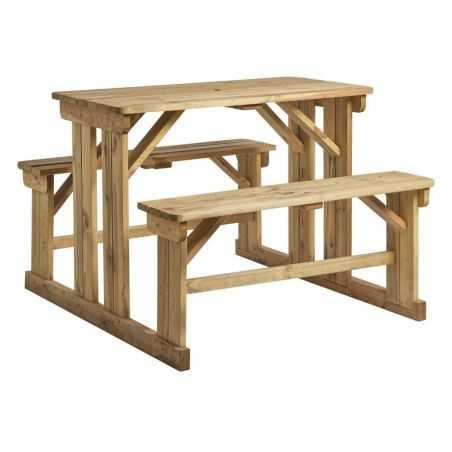 Walk In Outdoor Garden Table & Benches Set Garden  £676.