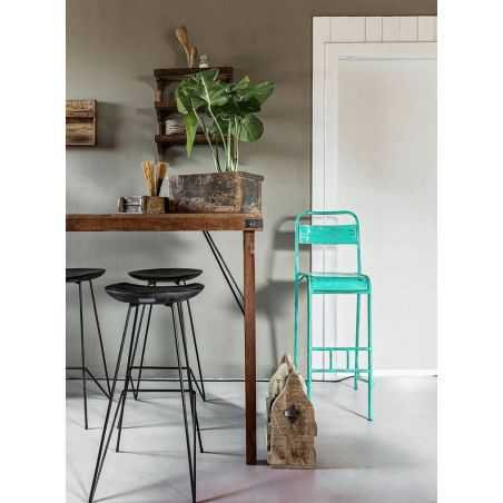 Loft Black Wood Bar Stools Industrial Furniture Smithers of Stamford £306.00 