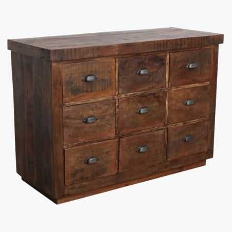 9 Drawer Factory Sideboard Reclaimed Wood Furniture Smithers of Stamford £1,250.00 