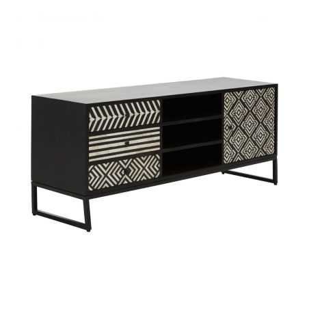 Monochrome Black & White Tv Unit Retro Furniture  £1,320.