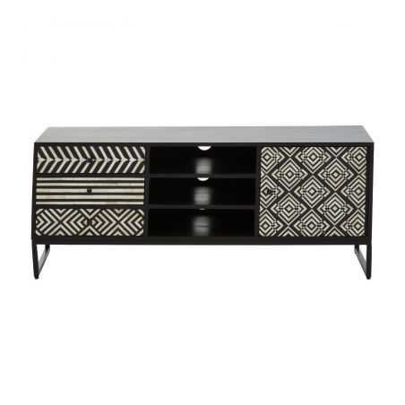 Monochrome Black & White Tv Unit Retro Furniture  £1,320.