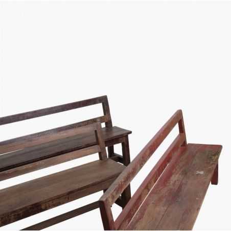 Wooden Antique School Bench Seat Vintage Furniture Smithers of Stamford £374.00 