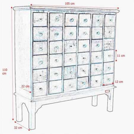 Apothecary Chest of 36 Drawers Reclaimed Wood Furniture Smithers of Stamford £1,200.00 