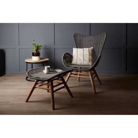 Stavanger Lounge Chair & Footstool Designer Furniture  £725.