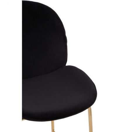 Tolethorpe Black Velvet Gold Bar Stool Vintage Bar Stools  £225.