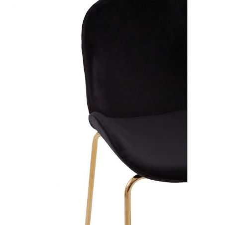 Tolethorpe Black Velvet Gold Bar Stool Vintage Bar Stools  £225.