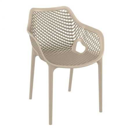 Tango Taupe Stackable Outdoor Arm Chair Garden Smithers of Stamford £175.00 