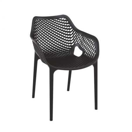 Tango Black Stackable Outdoor Arm Chair Garden Furniture Smithers of Stamford £175.00 