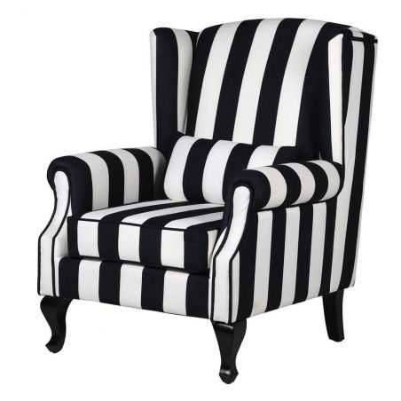 Humbug Black and White Striped Armchair Designer Furniture Smithers of Stamford £944.00 Store UK, US, EU, AE,BE,CA,DK,FR,DE,I...