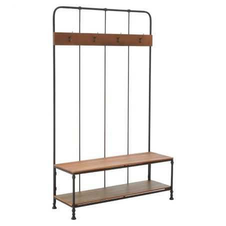 Factory Coat Rack With Bench Retro Furniture  £650.00 Store UK, US, EU, AE,BE,CA,DK,FR,DE,IE,IT,MT,NL,NO,ES,SEFactory Coat Ra...