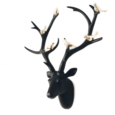 Black Stag Head With Birds Retro Ornaments Smithers of Stamford £140.00 