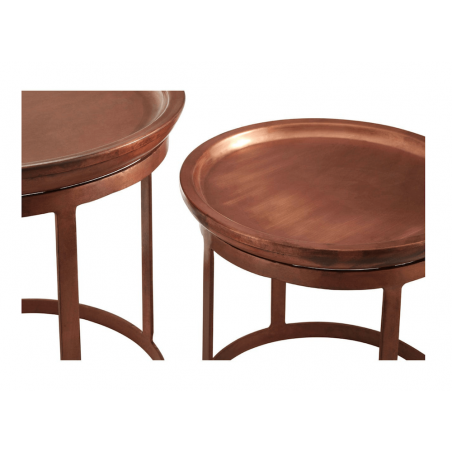 Nest Set of 2 Copper Side Coffee Tables Industrial Furniture Smithers of Stamford £260.00 Store UK, US, EU, AE,BE,CA,DK,FR,DE...