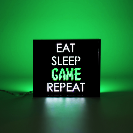 Eat Sleep Game Repeat Light Box Lighting Smithers of Stamford £13.