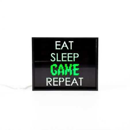 Eat Sleep Game Repeat Light Box Lighting Smithers of Stamford £13.