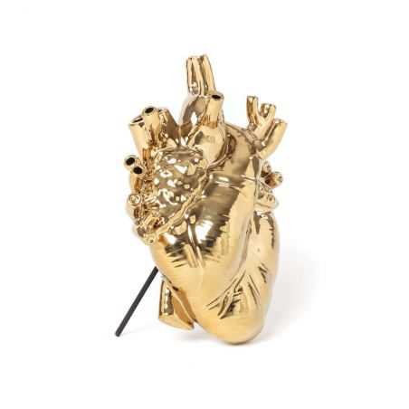 Seletti Love In Bloom Heart Vase - Gold Seletti  £88.