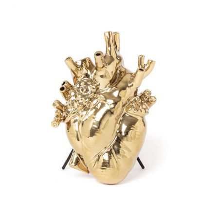 Seletti Love In Bloom Heart Vase - Gold Seletti  £88.