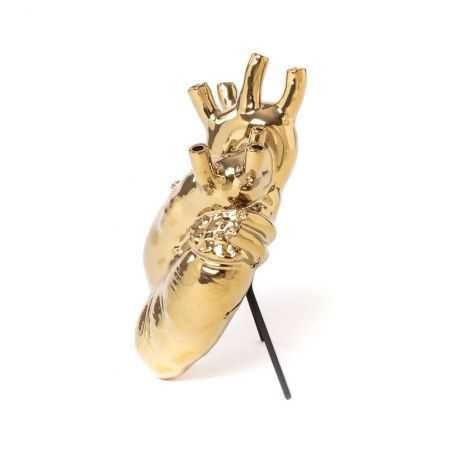 Seletti Love In Bloom Heart Vase - Gold Seletti  £88.