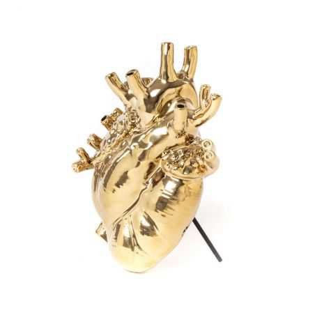 Seletti Love In Bloom Heart Vase - Gold Seletti  £88.