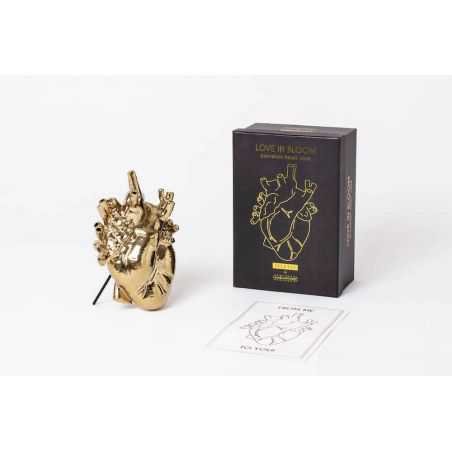 Seletti Love In Bloom Heart Vase - Gold Seletti  £88.