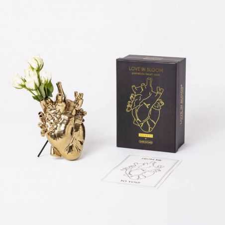 Seletti Love In Bloom Heart Vase - Gold Seletti  £88.