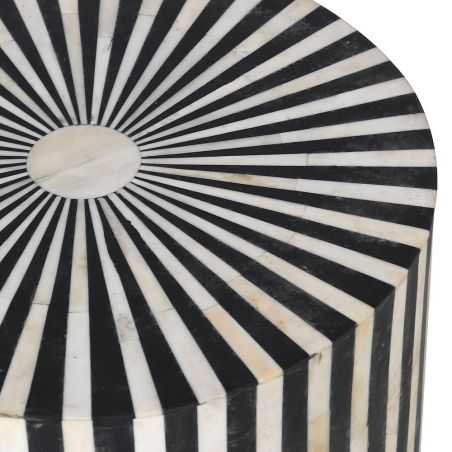 Black & White Stripes End Side Table Designer Furniture  £481.00 Store UK, US, EU, AE,BE,CA,DK,FR,DE,IE,IT,MT,NL,NO,ES,SEBlac...