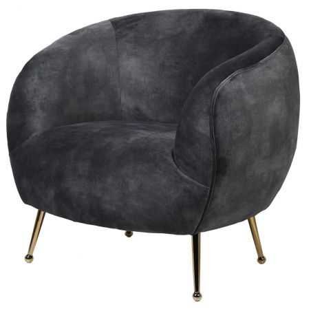 Vea Grey Velvet Curved Tub Chair Designer Furniture Smithers of Stamford £983.00 Store UK, US, EU, AE,BE,CA,DK,FR,DE,IE,IT,MT...