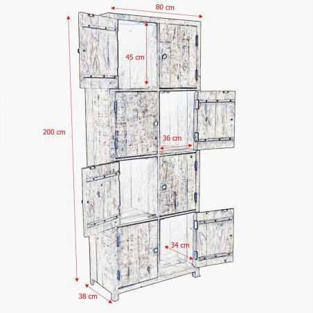 Factory Wood Lockers Reclaimed Wood Furniture Smithers of Stamford £1,350.00 