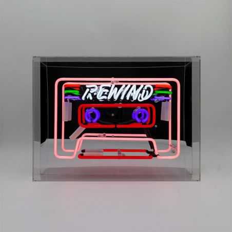 REWIND Tape Cassette Neon Light Lighting  £150.00 Store UK, US, EU, AE,BE,CA,DK,FR,DE,IE,IT,MT,NL,NO,ES,SEREWIND Tape Cassett...