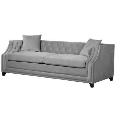 Luna Grey Velvet Sofa Bed Designer Furniture Smithers of Stamford £2,999.00 