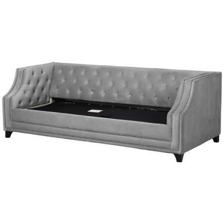 Luna Grey Velvet Sofa Bed Designer Furniture Smithers of Stamford £2,999.00 