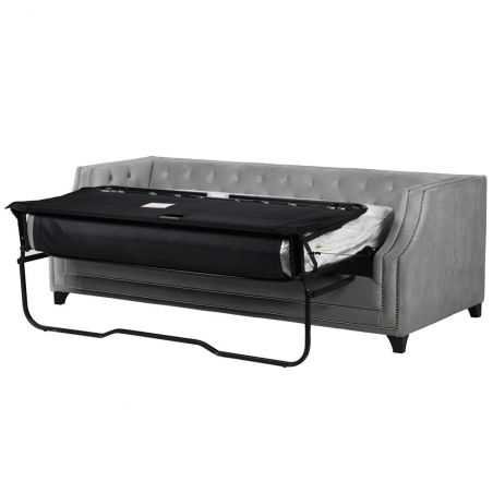 Luna Grey Velvet Sofa Bed Designer Furniture Smithers of Stamford £2,999.00 