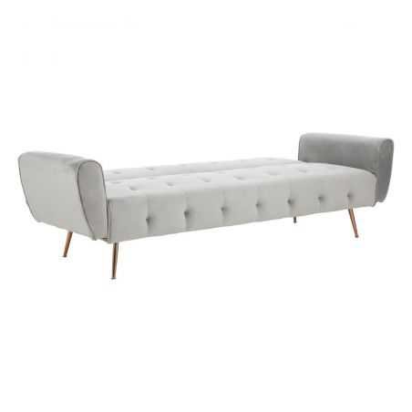 Hatton Grey Velvet Sofa Bed Designer Furniture Smithers of Stamford £637.00 