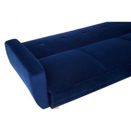 Azure Blue Velvet Corner Sofa Bed Designer Furniture Smithers of Stamford £1,044.00 