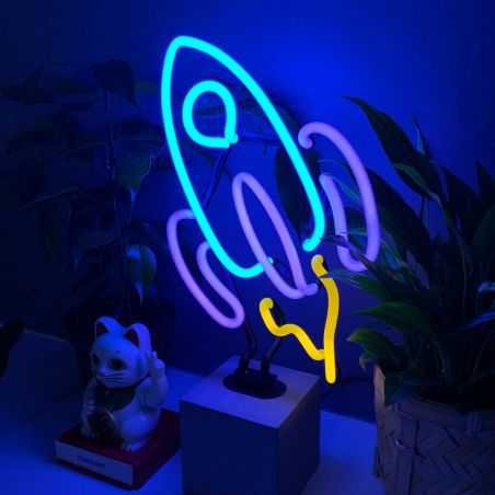 Neon Space Rocket Lighting  £89.00 Store UK, US, EU, AE,BE,CA,DK,FR,DE,IE,IT,MT,NL,NO,ES,SENeon Space Rocket product_reductio...