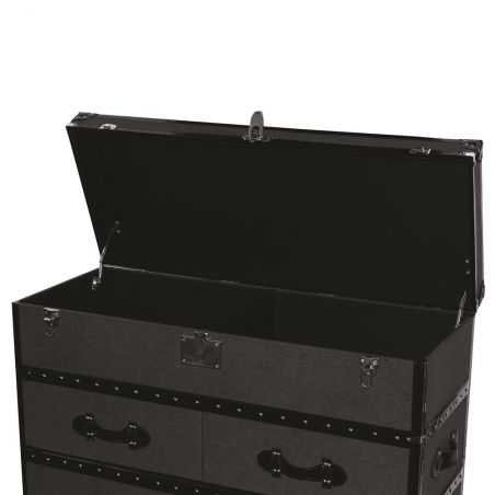 Steamer Trunk Chest Of Drawers In Black & Grey Vintage Furniture Smithers of Stamford £648.00 