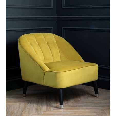 Mustard Velvet Cocktail Chair Designer Furniture  £610.00 