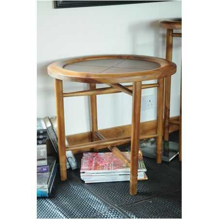 British Colonial Leather Side Table Smithers Archives Smithers of Stamford £227.00 