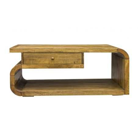 Stockholm Natural Curved Coffee Table & TV Unit Designer Furniture Smithers of Stamford £645.00 