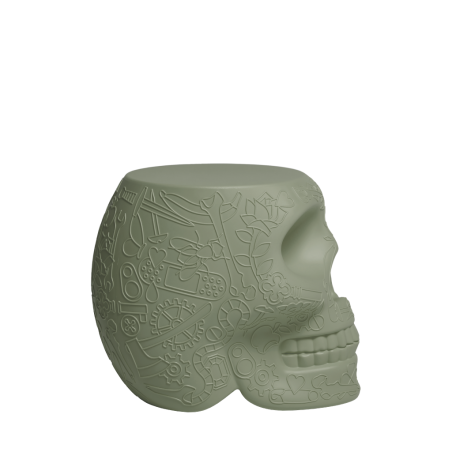 Qeeboo Mexico Skull and Side Table Balsam Green Side Tables & Coffee Tables  £220.00 Store UK, US, EU, AE,BE,CA,DK,FR,DE,IE,I...