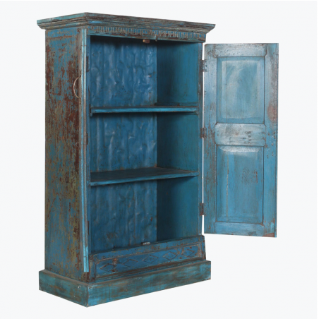 Blue Antique Sunflower 2 Door Hand Carved Cabinet Cabinets & Sideboards  £1,750.00 