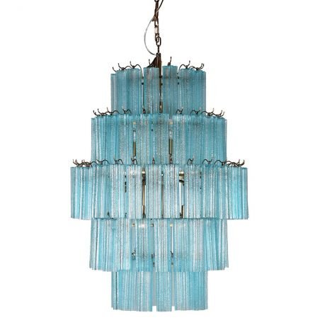 Blue Glass Tiered Chandelier Lighting Smithers of Stamford £1,421.00 Store UK, US, EU, AE,BE,CA,DK,FR,DE,IE,IT,MT,NL,NO,ES,SE...