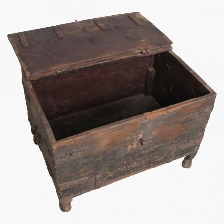 Black Patina Teak Wood Storage Trunk Chest Recycled Furniture Smithers of Stamford £546.00 