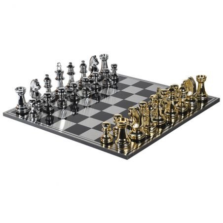 Oversized Gold & Silver Chess Board Set Smithers Archives Smithers of Stamford £202.00 Store UK, US, EU, AE,BE,CA,DK,FR,DE,IE...