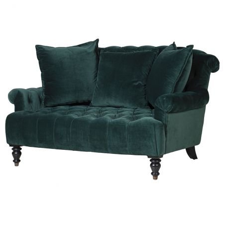 Rémy Green Two Seater Velvet Sofa Designer Furniture Smithers of Stamford £1,900.00 